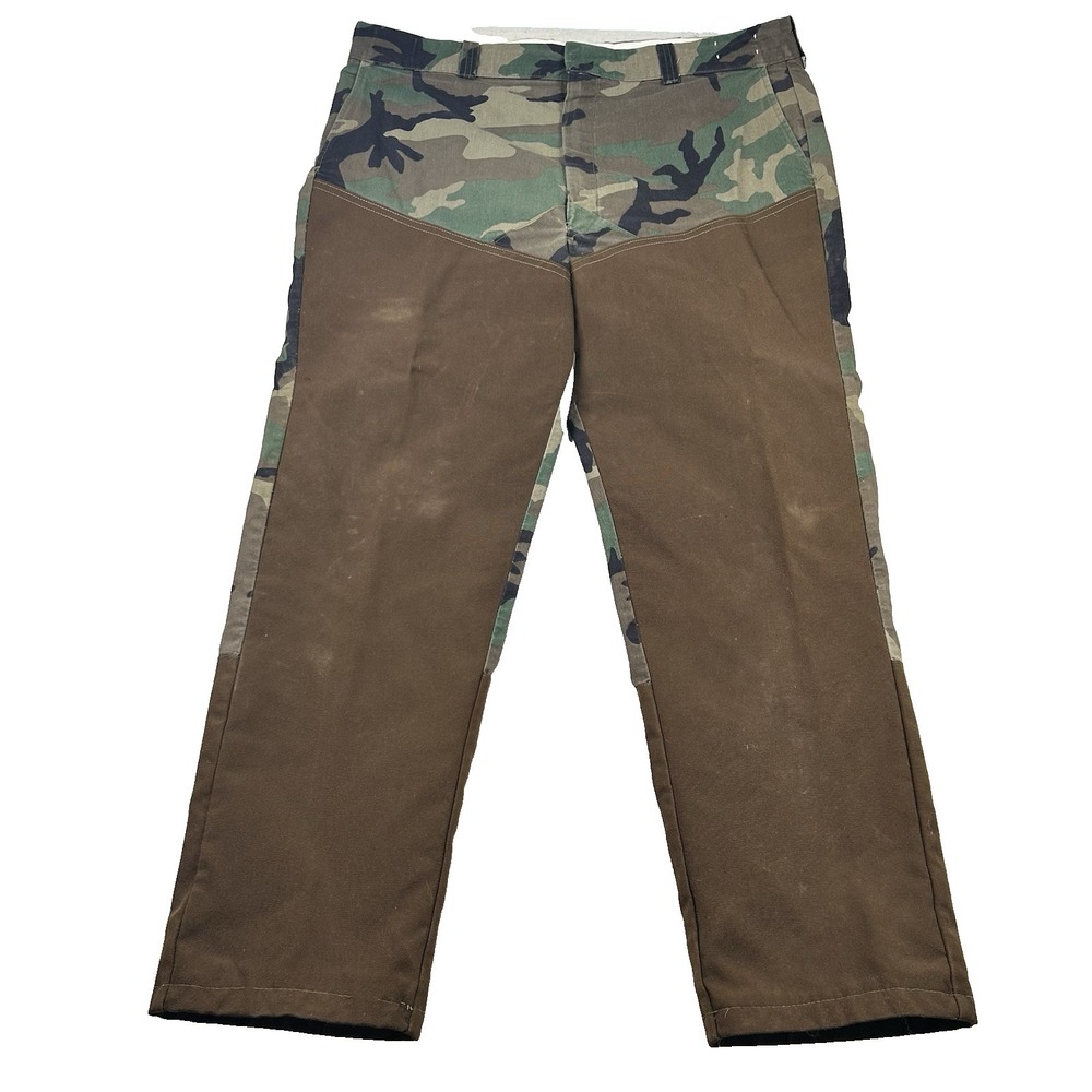 Vintage Duxbak Brush Pants Mens 41x31 Camouflage Hunting Duck Canvas Utility